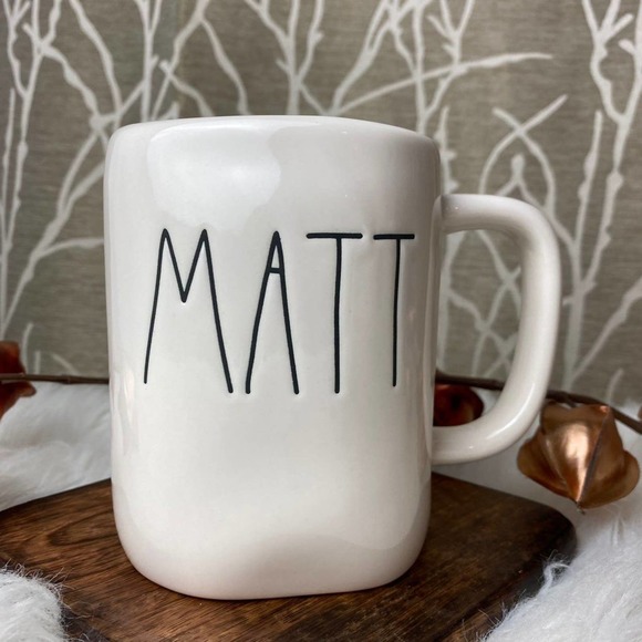 RAE DUNN FARMHOUSE HOME DECOR CERAMIC MATT MATTHEW COFFEE TEA KITCHEN NEW HTF RD - Picture 4 of 4